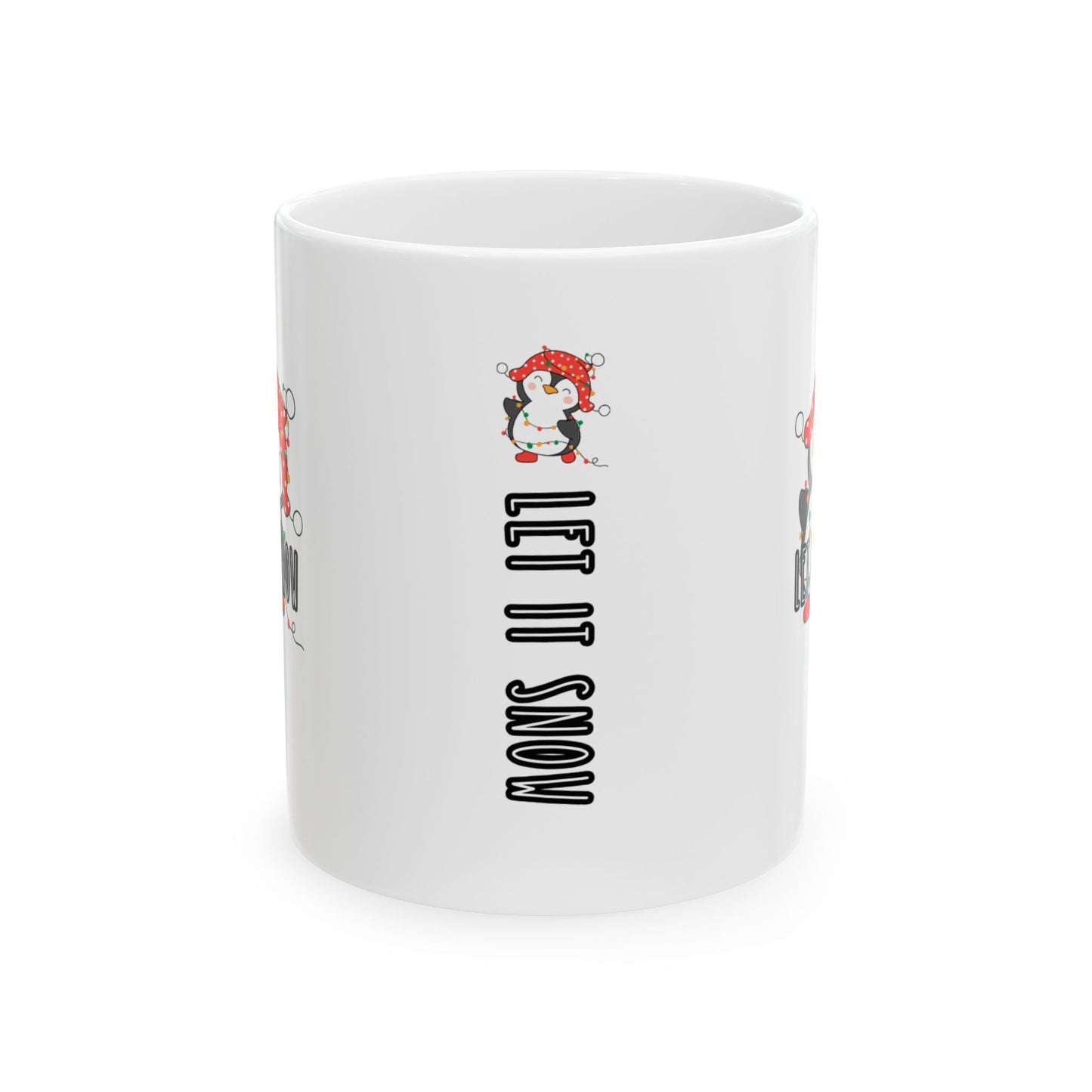 11 oz Ceramic Mug – “Let It Snow” | Cozy and Festive Winter Holiday Coffee Cup