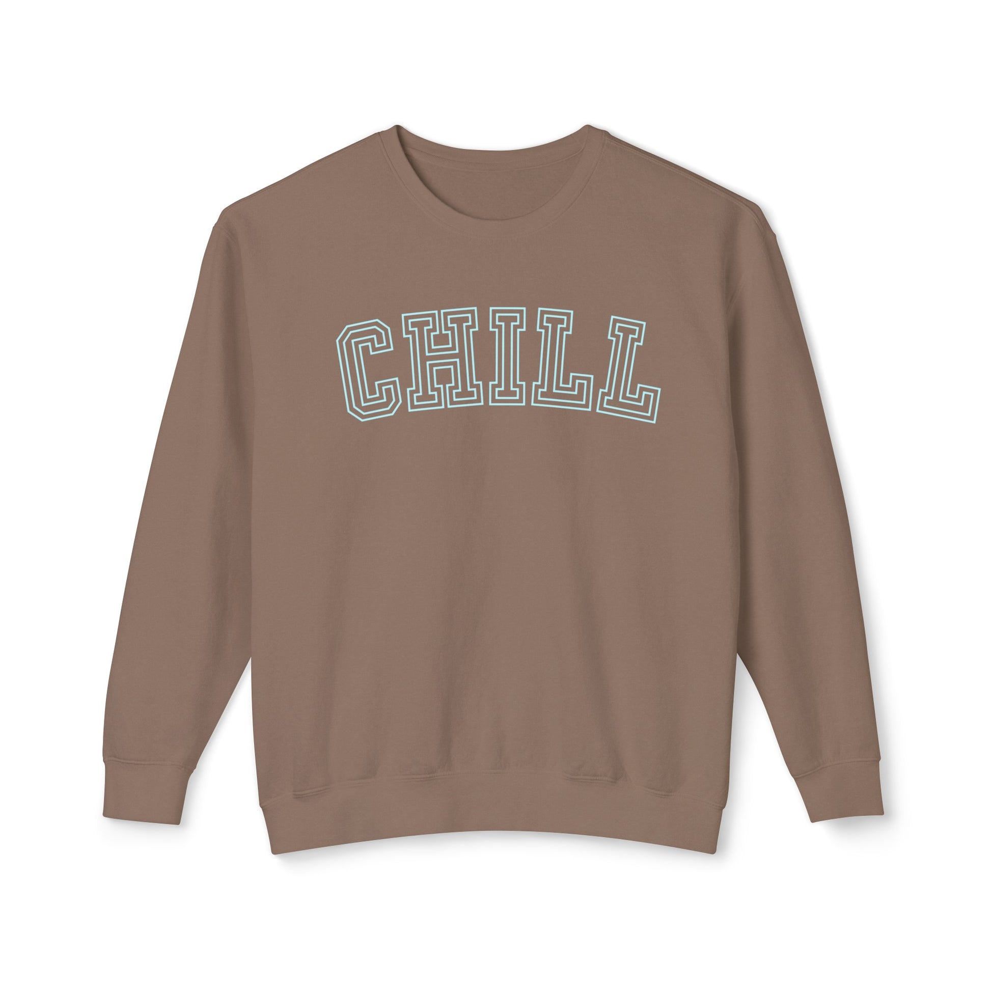 Eddy and Rita Women's Comfort Colors Lightweight Sweatshirt - "Chill" Relaxed Graphic Pullover