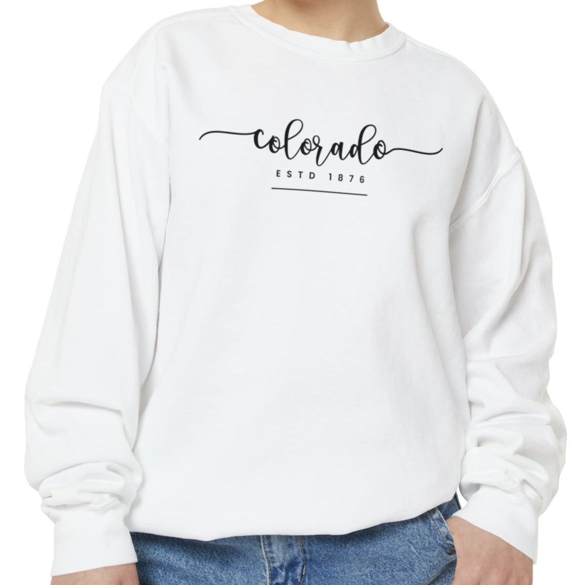 Comfort Colors Women's Sweatshirt - Colorado Pride Pullover - Eddy and Rita