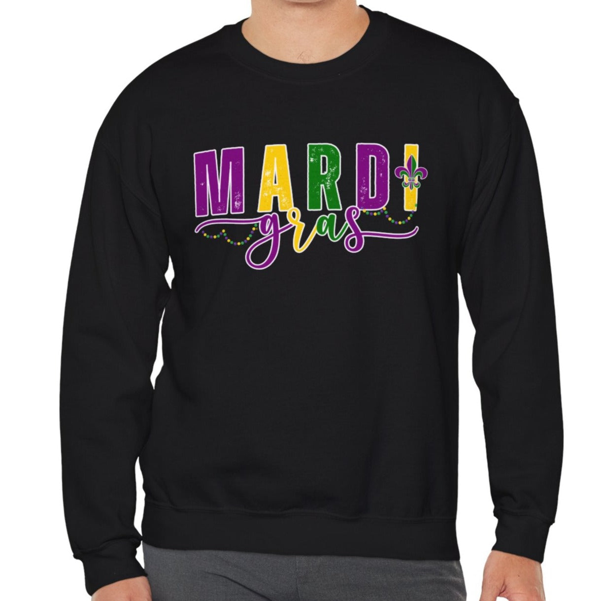 Mardi Gras Magic Women's Sweatshirt: Cozy Carnival Chic for Festive Comfort - Eddy and Rita