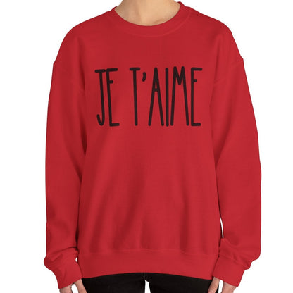 Je T'aime Women's Sweatshirt: Cozy Comfort with French Elegance - Eddy and Rita