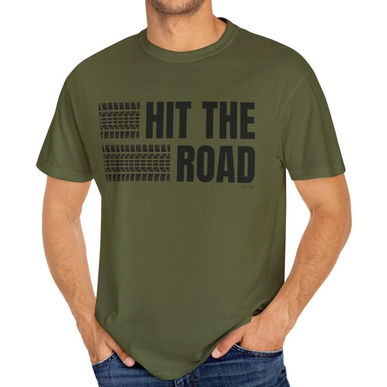 Eddy and Rita Men's Comfort Colors Lightweight T-Shirt - "Hit the Road" Graphic Tee