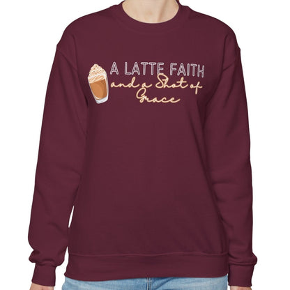 Latte Faith & Shot of Grace: Women's Sweatshirt - Eddy and Rita