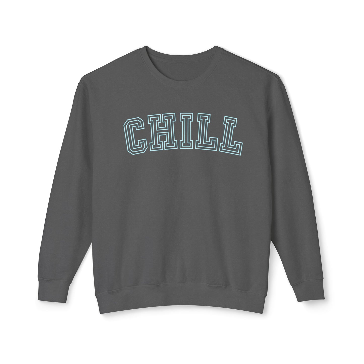 Eddy and Rita Women's Comfort Colors Lightweight Sweatshirt - "Chill" Relaxed Graphic Pullover