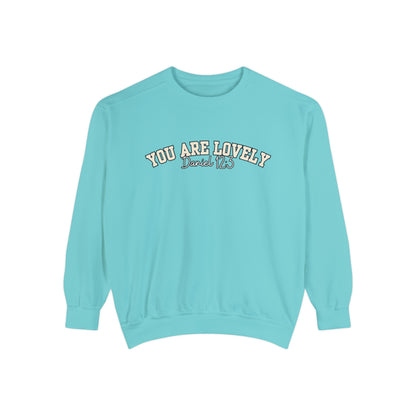 Women's Comfort Colors Sweatshirt with 'You Are Lovely' Inspired by Daniel 12:3 - Eddy and Rita