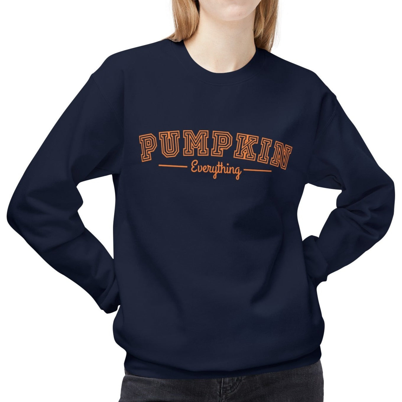 Eddy and Rita Women's Midweight Crewneck Sweatshirt - "Pumpkin Everything" Fall Graphic Pullover