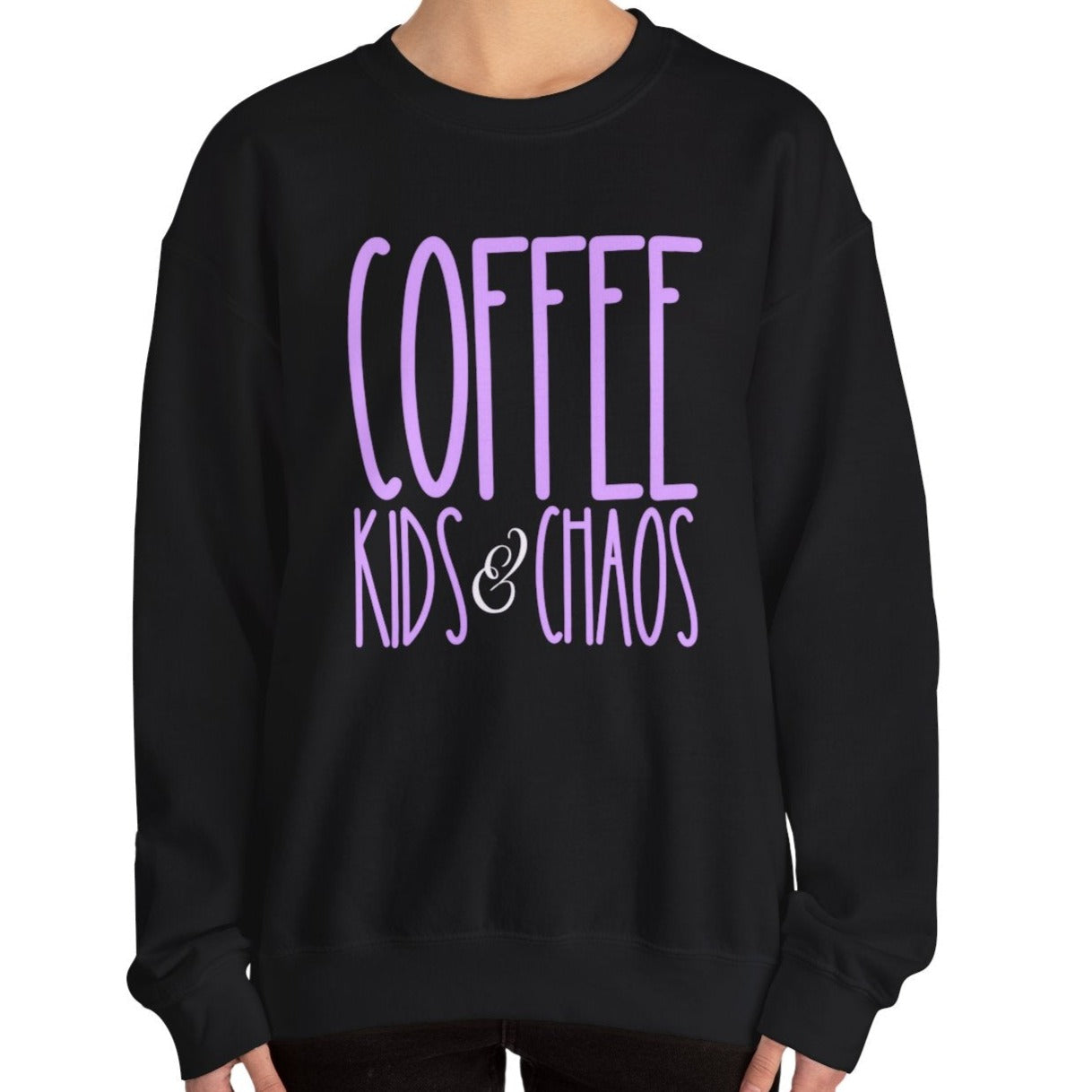 Coffee, Kids, and Chaos Women's Sweatshirt: Cozy Comfort for Busy Moms - Eddy and Rita