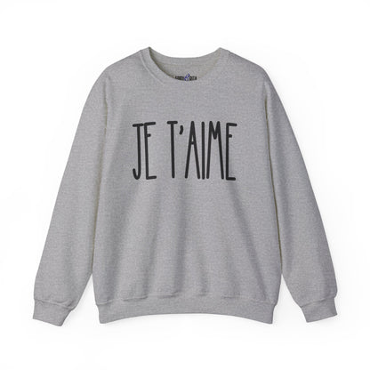 Je T'aime Women's Sweatshirt: Cozy Comfort with French Elegance - Eddy and Rita