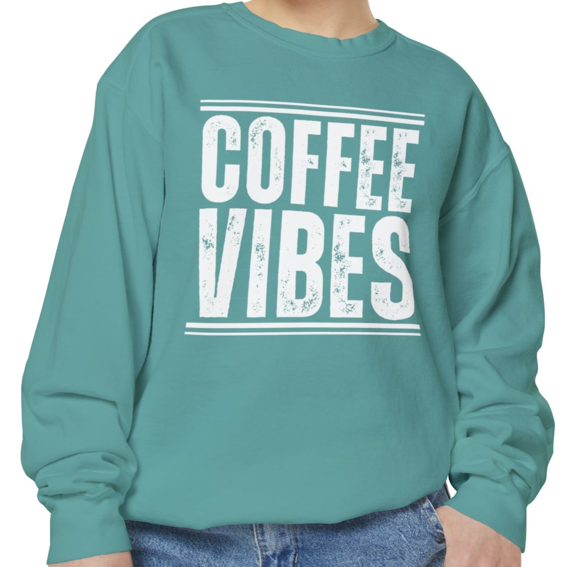 Coffee Vibes Women's Comfort Colors Sweatshirt - Cozy and Stylish - Eddy and Rita