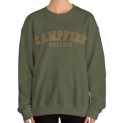 Women's Heavy Blend Sweatshirt – "Campfire Weather" Cozy Graphic Sweatshirt