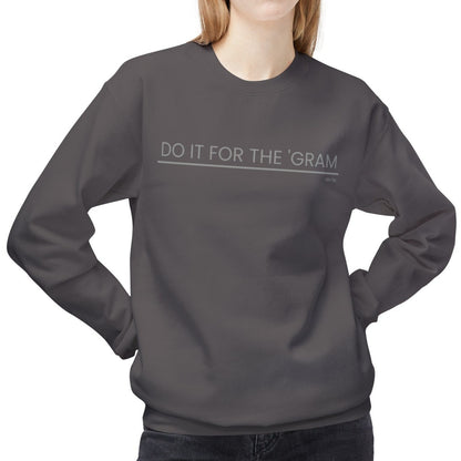 Eddy and Rita Women's Midweight Crewneck Sweatshirt - "Do It for the 'Gram" Trendy Graphic Pullover