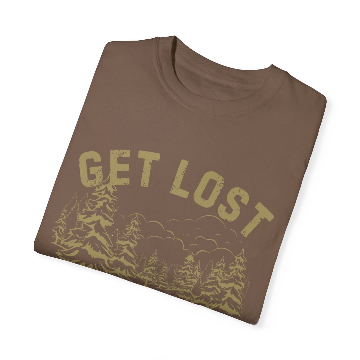 Eddy and Rita Unisex Comfort Colors T-Shirt - "Get Lost" Scenic Mountain Scape Graphic Tee