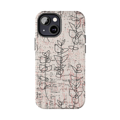 Boho Style Black and White Flowers iPhone Case - Chic and Stylish Floral Design Cover