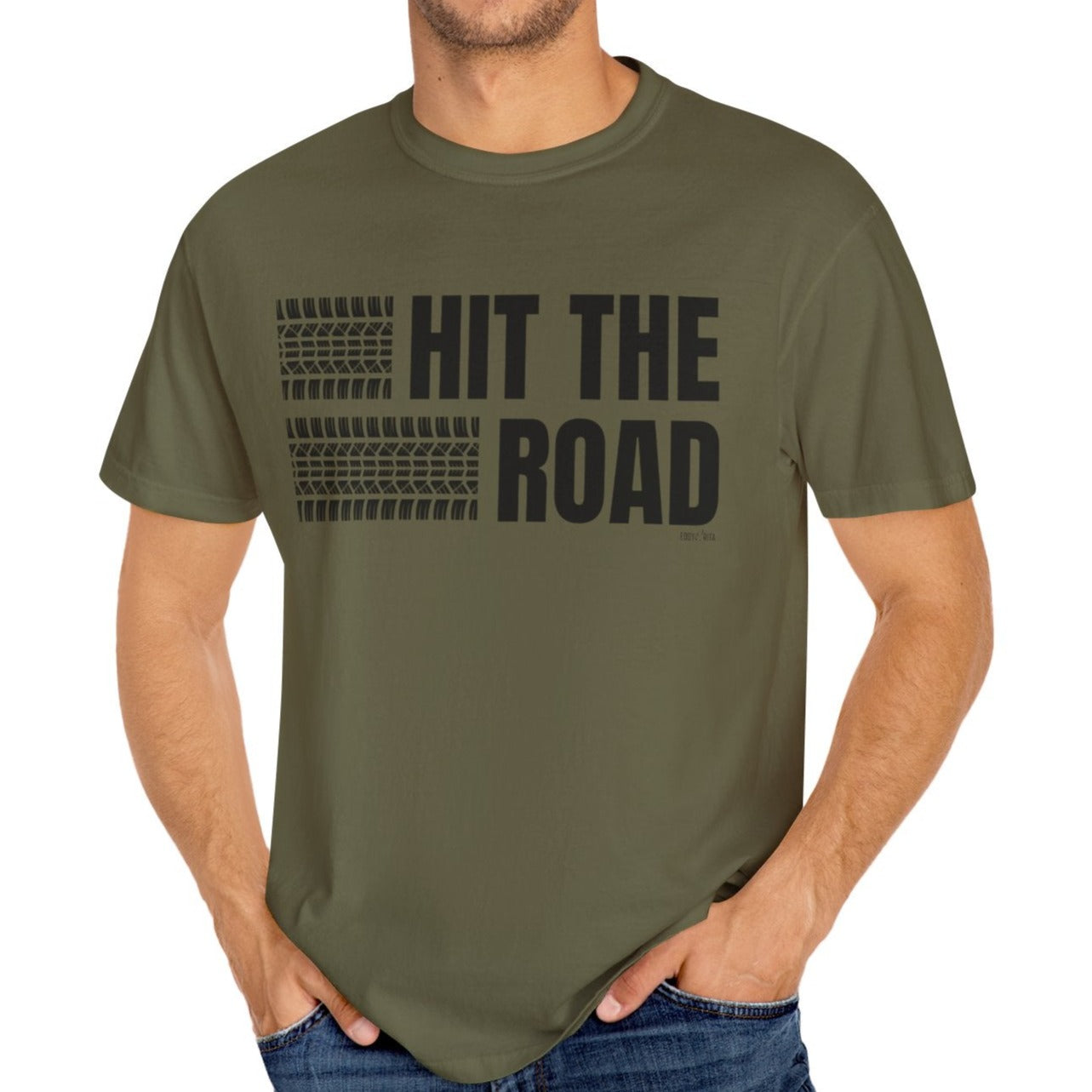 Eddy and Rita Men's Comfort Colors Lightweight T-Shirt - "Hit the Road" Graphic Tee