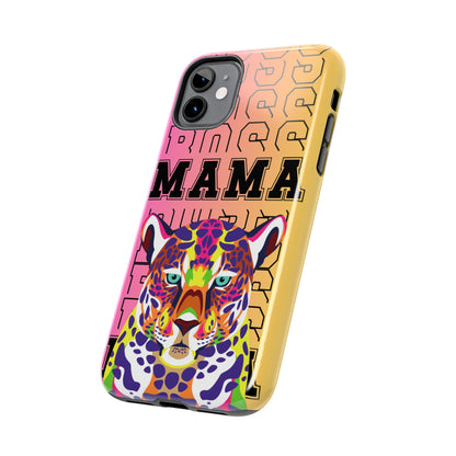 Colorful Cheetah 'Boss Mama' iPhone Case - Stylish and Empowering Protective Cover