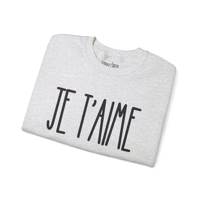 Je T'aime Women's Sweatshirt: Cozy Comfort with French Elegance