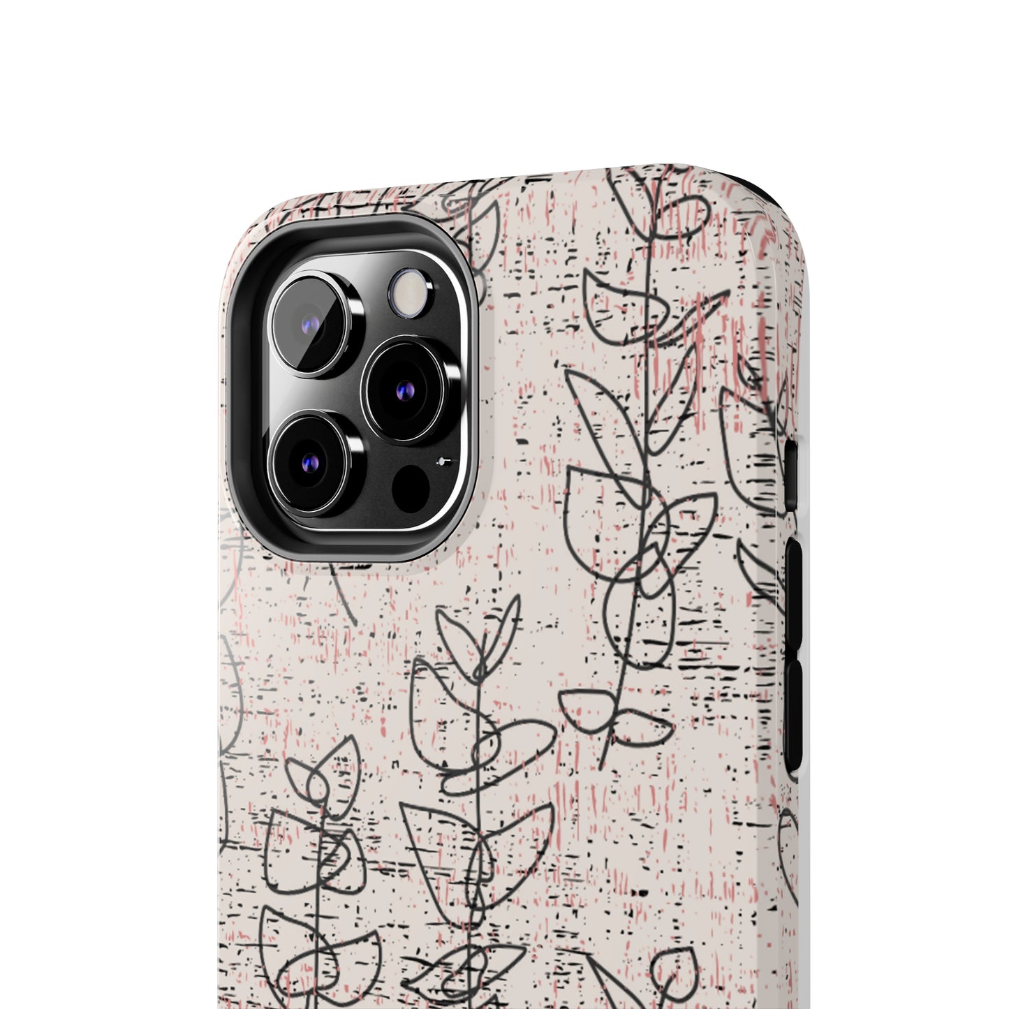 Boho Style Black and White Flowers iPhone Case - Chic and Stylish Floral Design Cover