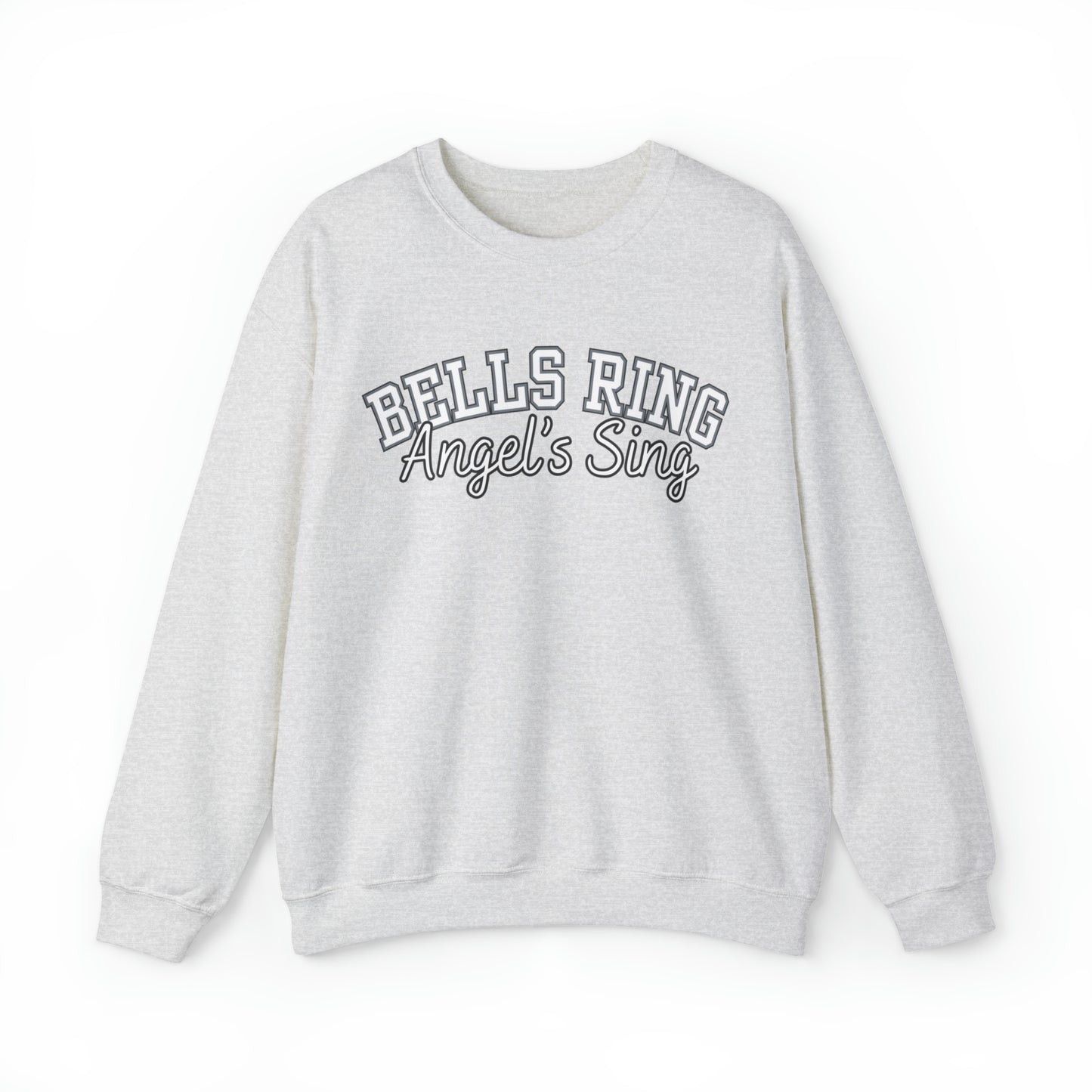 Women's Christmas Sweatshirt: 'Bells Ring, Angels Sing' Festive Holiday Top for Joyful Celebrations - Eddy and Rita