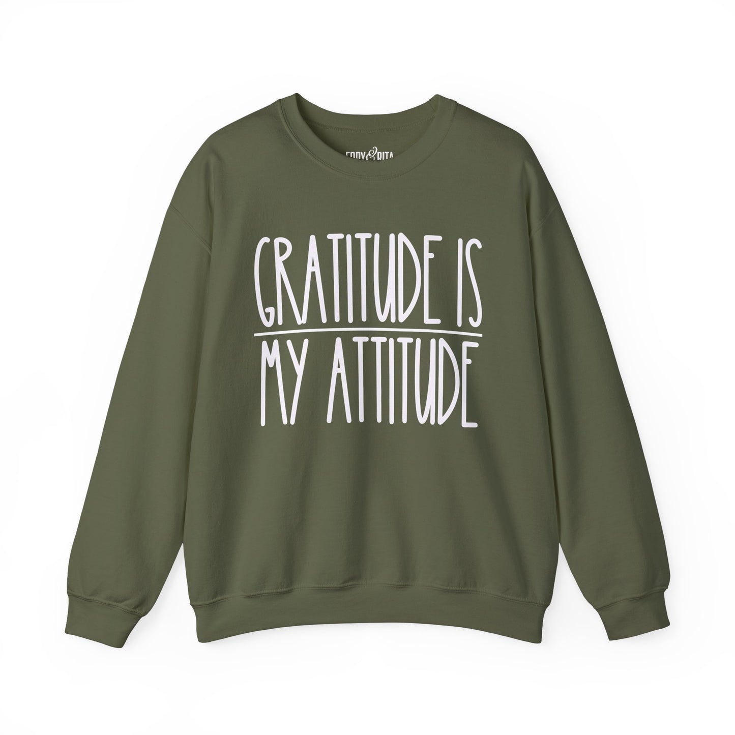 Women’s Heavy Sweatshirt – “Gratitude is My Attitude” | Cozy and Inspirational Pullover for Everyday Positivity