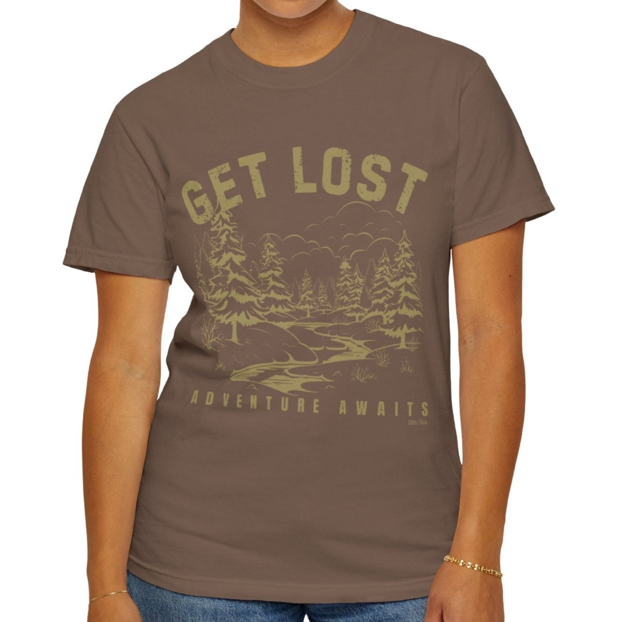 Eddy and Rita Unisex Comfort Colors T-Shirt - "Get Lost" Scenic Mountain Scape Graphic Tee