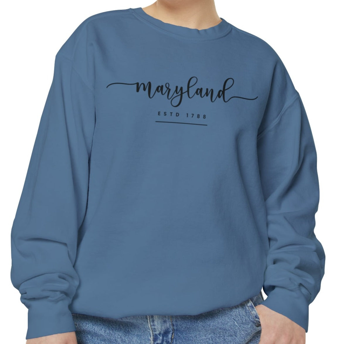 Cozy Comfort Colors Women's Sweatshirt Maryland-Inspired Chic - Eddy and Rita