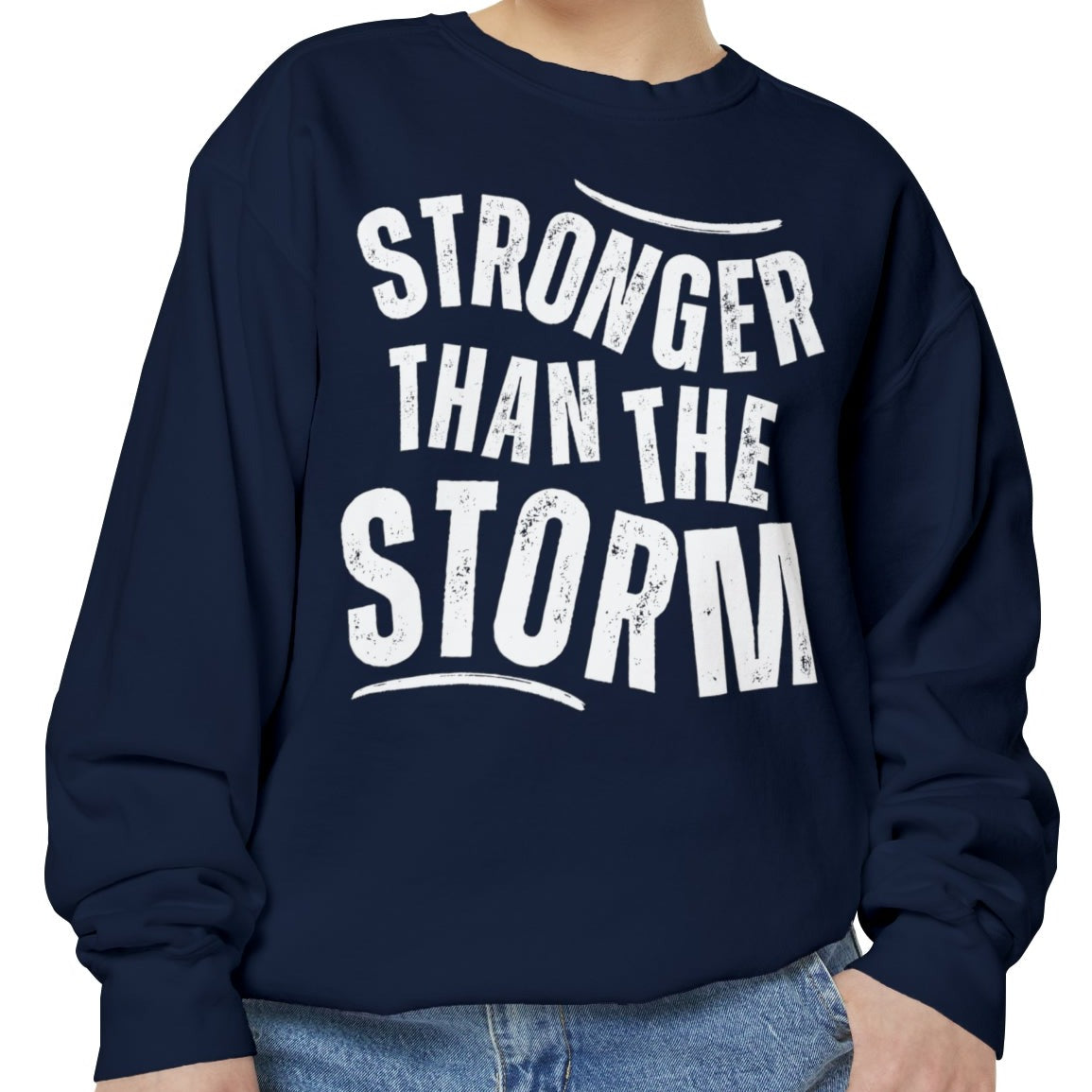 Stronger than the Storm Comfort Colors Women's Sweatshirt - Cozy and Resilient - Eddy and Rita