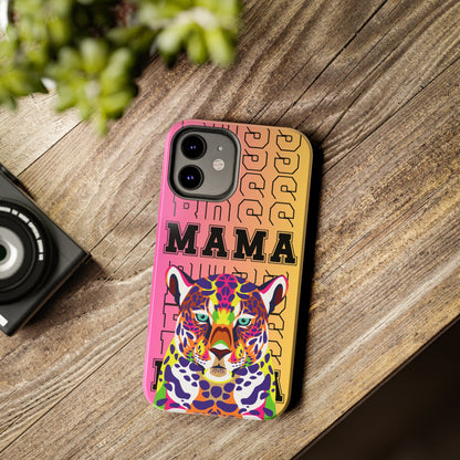 Colorful Cheetah 'Boss Mama' iPhone Case - Stylish and Empowering Protective Cover