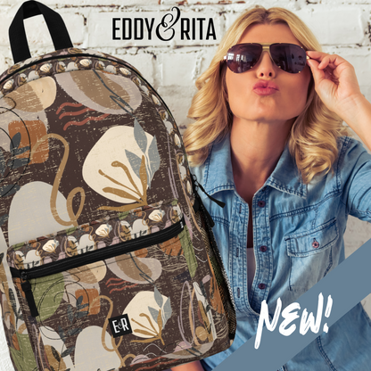 Eddy and Rita Women's Impressionist Neutral Colored Backpack - Premium Designer Bag