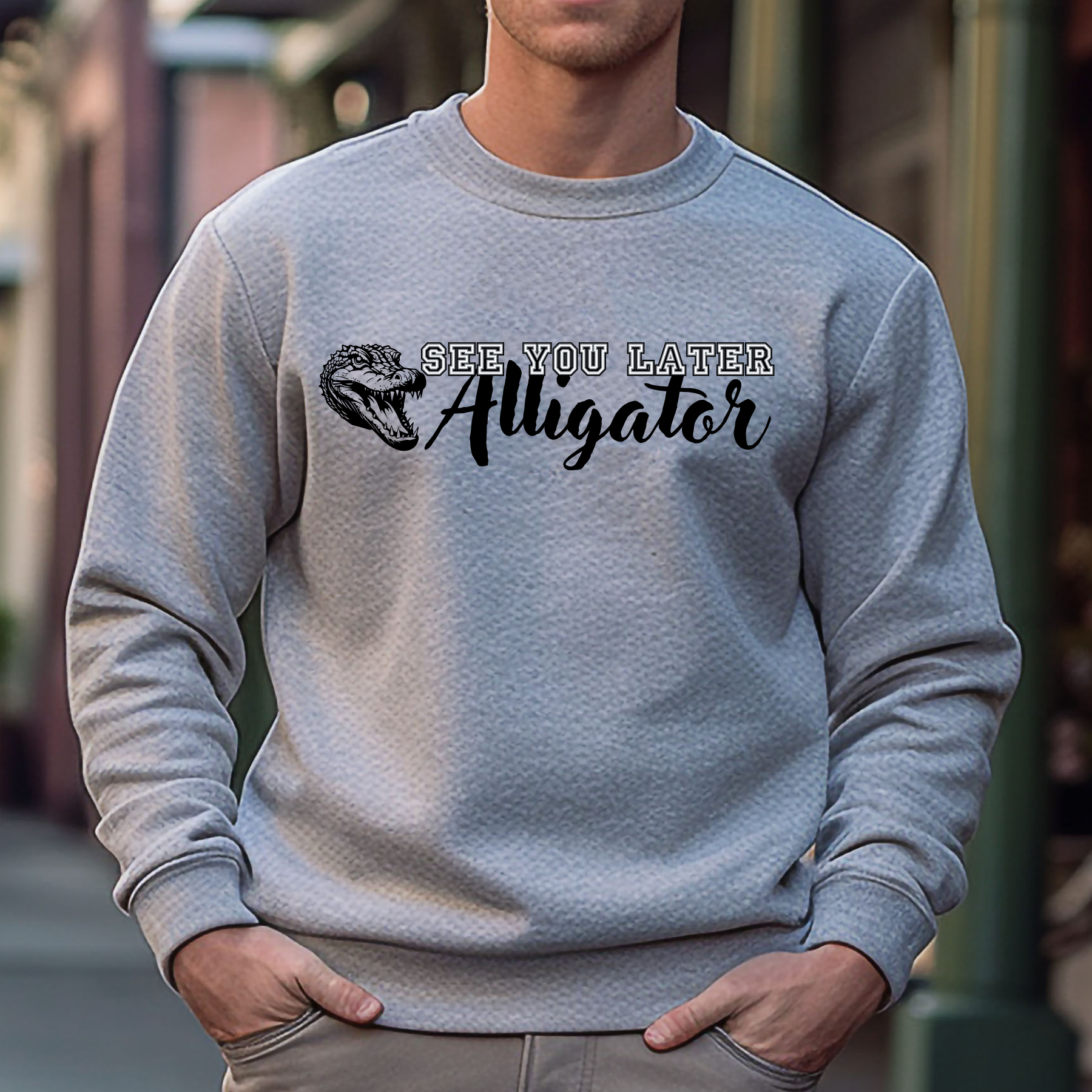 Men's 'See You Later Alligator' Graphic Sweatshirt - Eddy and Rita