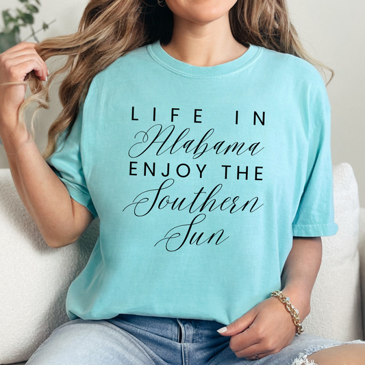 Life in Alabama Women's Comfort Colors T-Shirt - Eddy and Rita