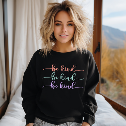 Be Kind: Women's Comfort Sweatshirt for Positive Vibes and Stylish Warmth - Eddy and Rita