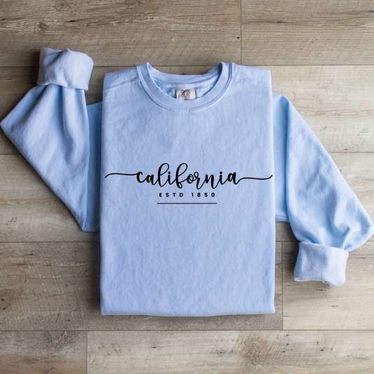 California Dreaming - Women's Comfort Colors Sweatshirt - West Coast Vibes- Eddy and Rita