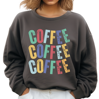 Women's Comfort Colors Coffee Bliss Sweatshirt: Cozy and Vibrant - Eddy and Rita