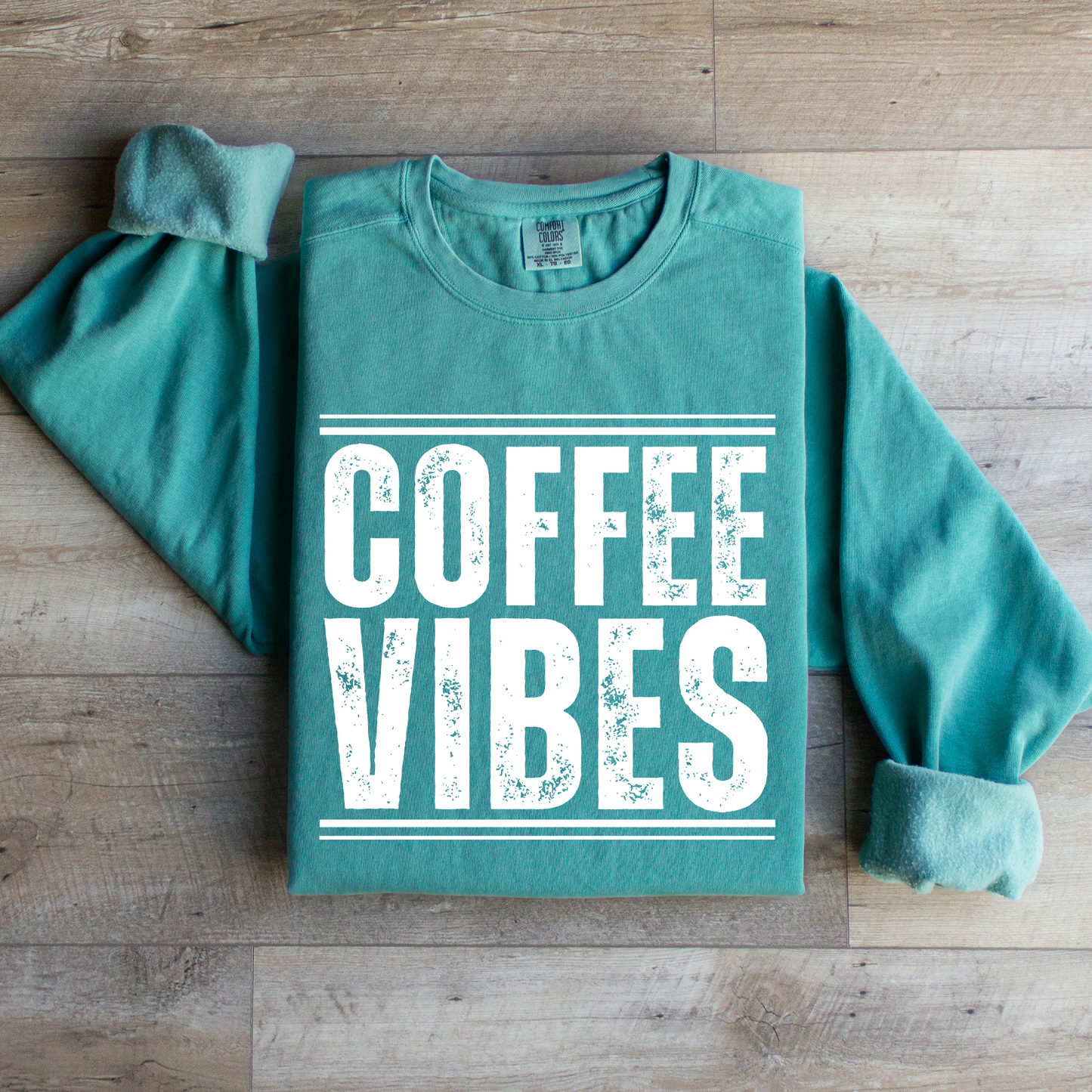 Coffee Vibes Women's Comfort Colors Sweatshirt - Cozy and Stylish - Eddy and Rita