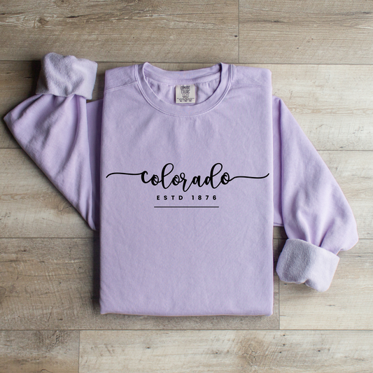 Comfort Colors Women's Sweatshirt - Colorado Pride Pullover - Eddy and Rita