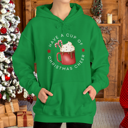 Women's Hoodie: Have a Cup of Christmas Cheer - Cozy Festive Apparel for Holiday Joy! - Eddy and Rita