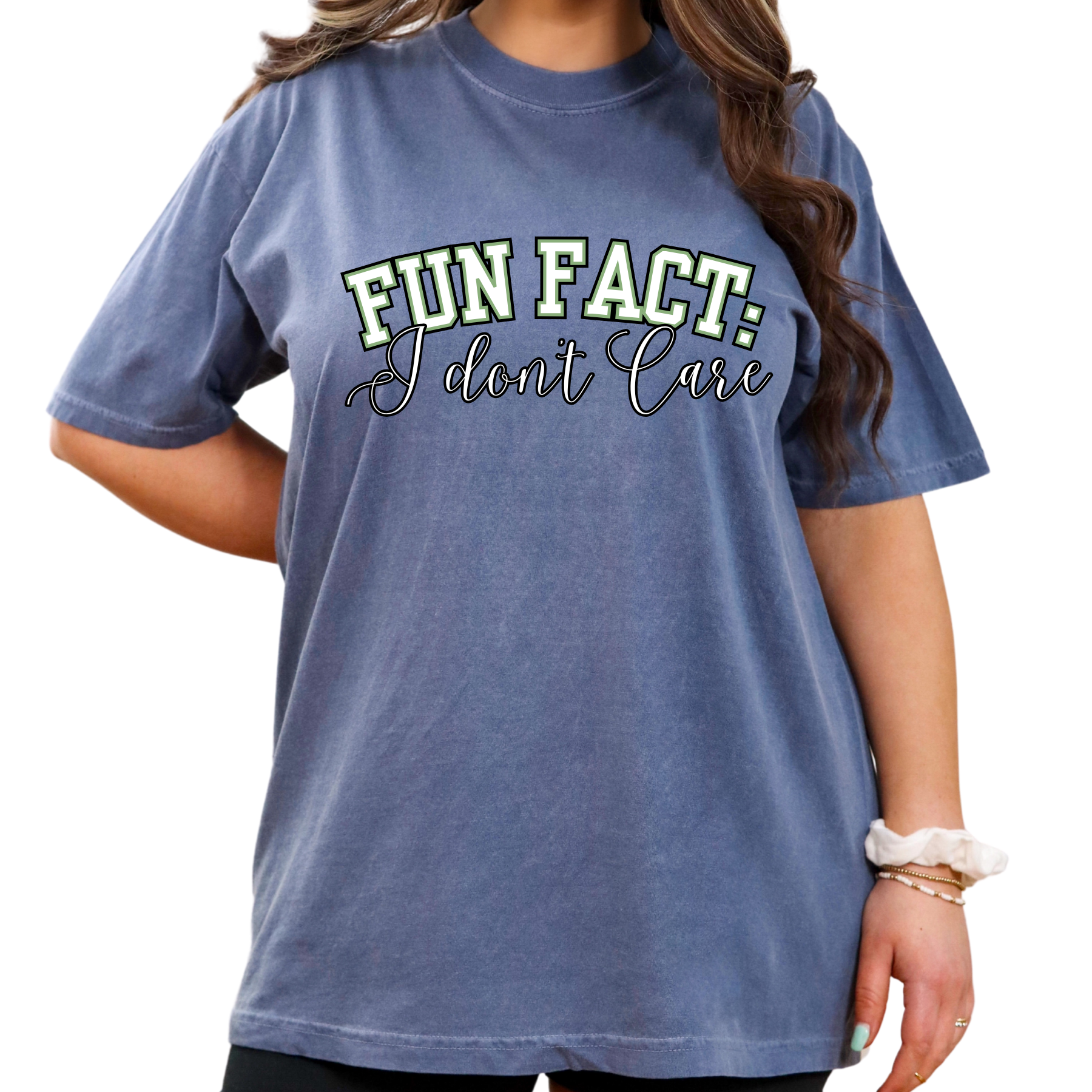 Fun Fact: I Don't Care Tee – Casual Statement Top for Nonchalant Style - Eddy and Rita