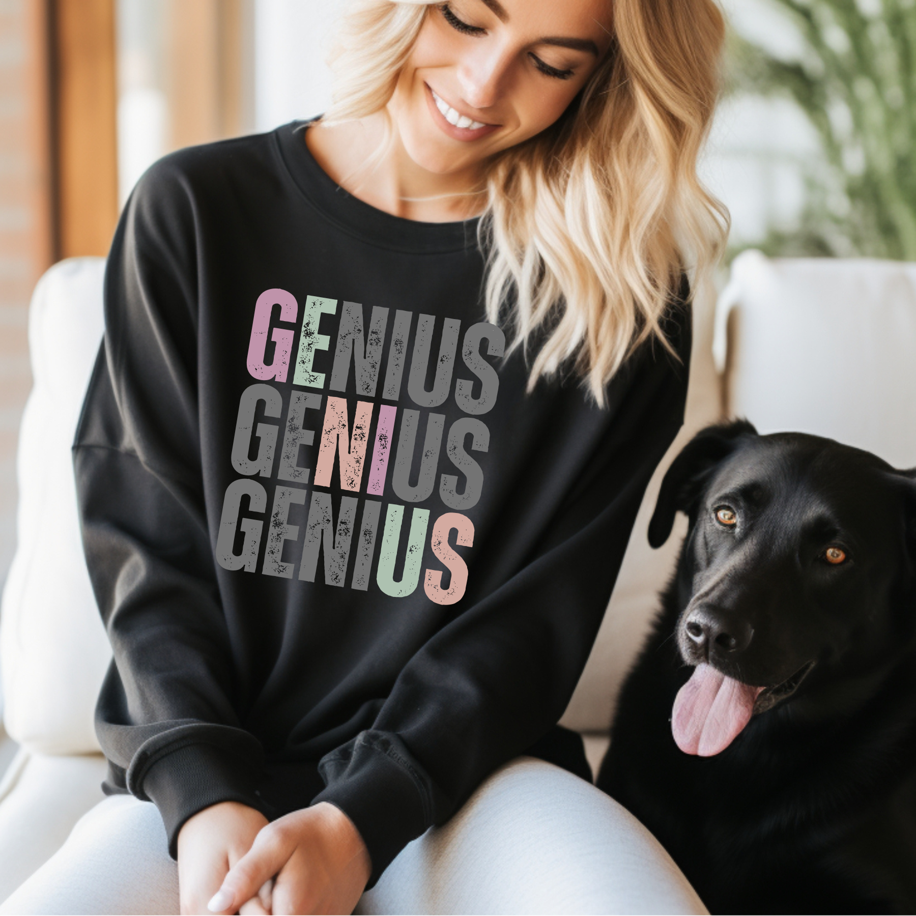 Trendy Genius Women's Sweatshirt - Eddy and Rita