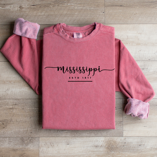 Comfort Colors Women's Sweatshirt - Mississippi Charm Pullover - Eddy and Rita