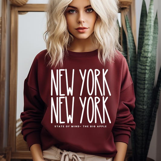 New York New York Chic: Women's Sweatshirt for Urban Style and Cozy Comfort - Eddy and Rita