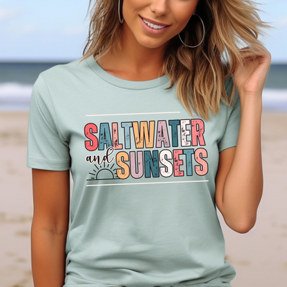 Saltwater and Sunsets Women's Bella Canvas T-Shirt