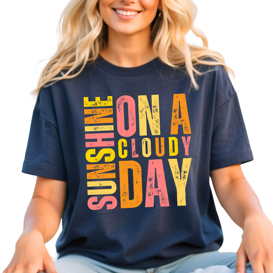 Sunshine on a Cloudy Day Women's Comfort Colors T-Shirt - Eddy and Rita