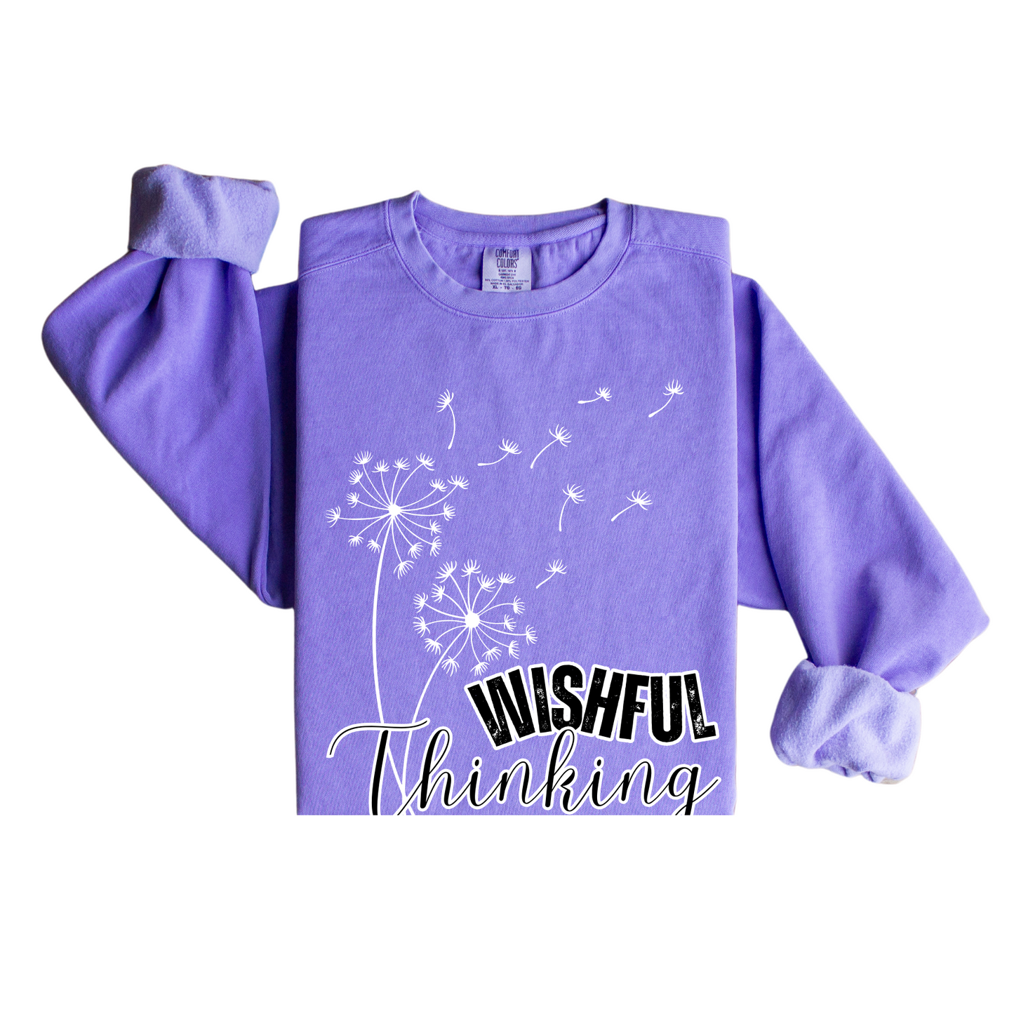 Wishful Thinking Women's Comfort Colors Sweatshirt - Cozy and Thoughtful