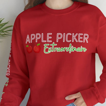 Apple Picker Extraordinaire Women's Sweatshirt: Orchard-Ready Design & Arm Detail - Eddy and Rita