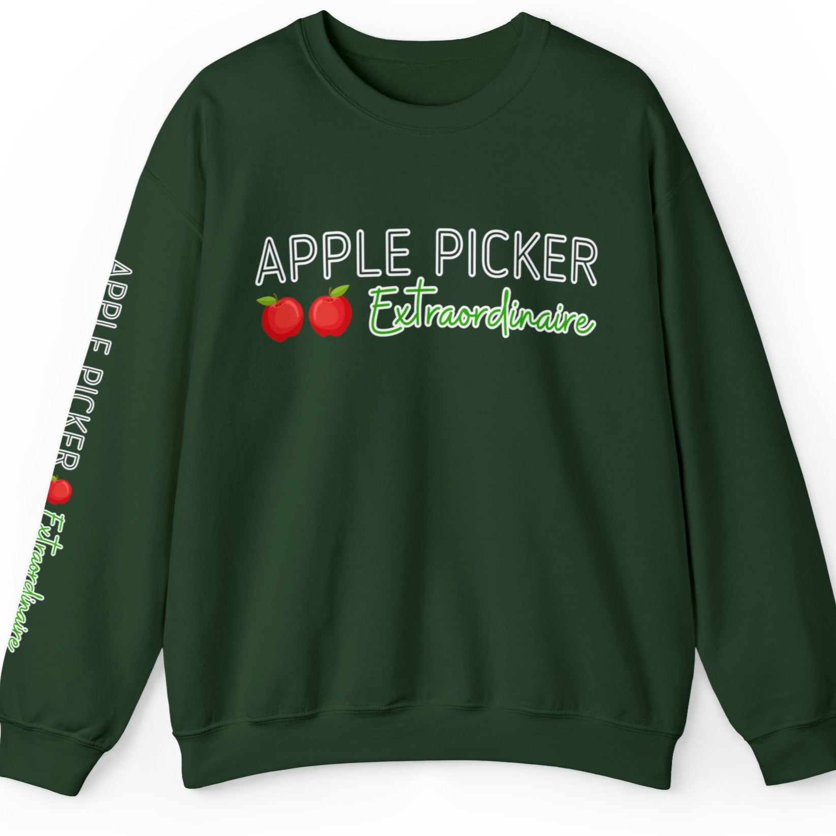 Apple Picker Extraordinaire Women's Sweatshirt: Orchard-Ready Design & Arm Detail - Eddy and Rita