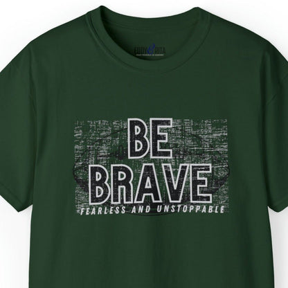 Be Brave, Fearless, and Unstoppable Men's Tee - Football-Inspired Inspirational Shirt - Eddy and Rita