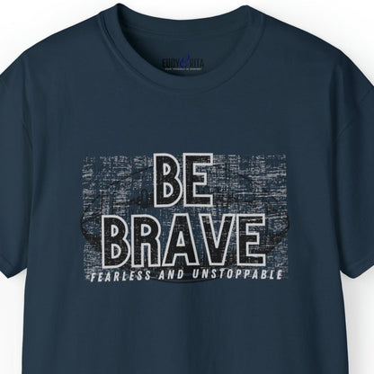 Be Brave, Fearless, and Unstoppable Men's Tee - Football-Inspired Inspirational Shirt - Eddy and Rita