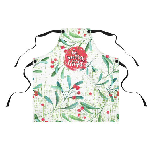 Be Merry and Bright Christmas Floral Apron - Eddy and Rita