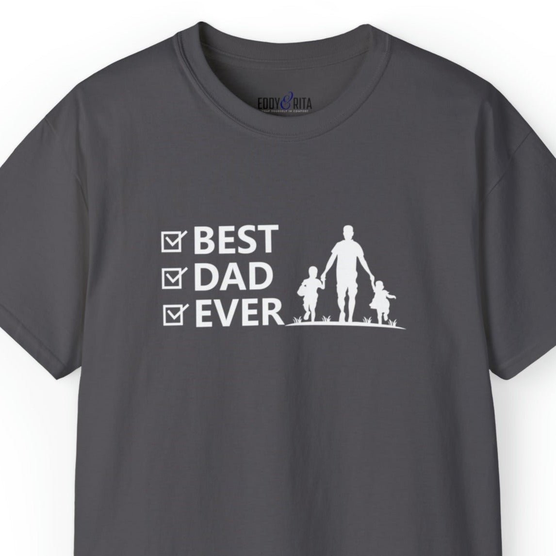 Best Dad Ever Father and Children Men's Tee - Stylish and Heartfelt Shirt - Eddy and Rita