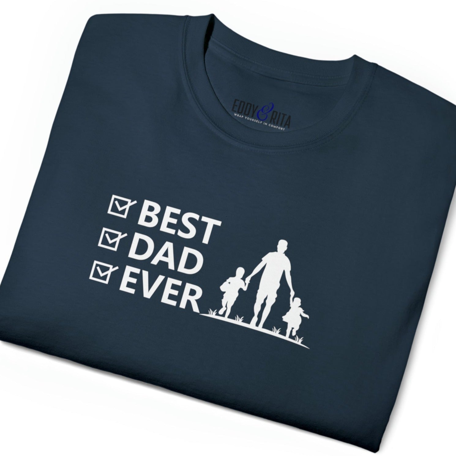 Best Dad Ever Father and Children Men's Tee - Stylish and Heartfelt Shirt - Eddy and Rita